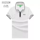 hugo boss t-shirt slim fit pas cher polo lapel short sleeves b55232 white